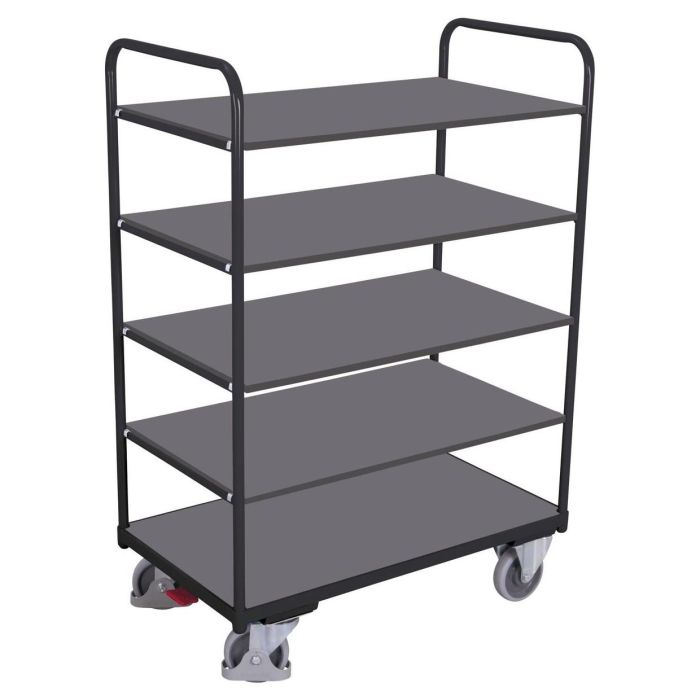 VARIOfit Etagenwagen hoch, Traglast 250 kg, 5 Böden, verschiedene Abmessungen, anthrazit