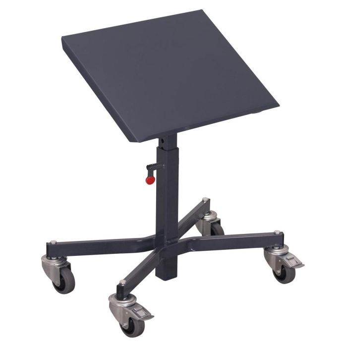 VARIOfit ESD Materialständer, einseitig neigbar, 150kg, 510x410mm, versch. Verstellhöhen, graphit