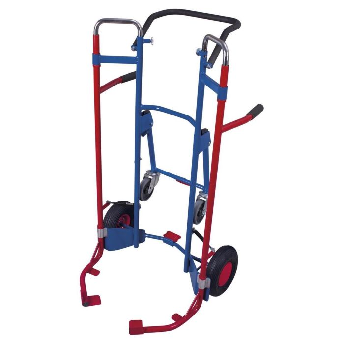 VARIOfit Reifenkarre mit Teleskopauszug, Traglast 200 kg, verschiedene Radsätze, blau