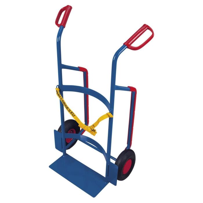 VARIOfit Fasskarre für Kunststofffässer, Traglast 250 kg, verschiedene Radsätze, 160x470mm, blau