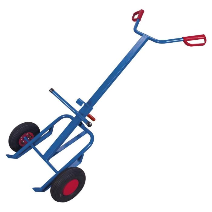 VARIOfit Fasskarre, für 200l-Fässer, Traglast 250 kg, verschiedene Ausführungen, blau