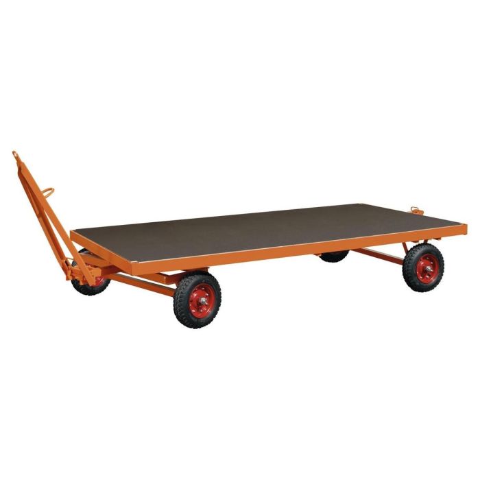 VARIOfit Industrieanhänger, 1-Achs-Drehschemel Lenkung, verschiedene Ausführungen, orange