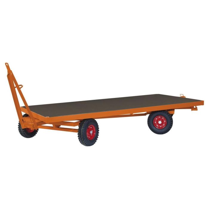 VARIOfit Industrieanhänger, 2 Achs-Drehschemel Lenkung, verschiedene Ausführungen, orange