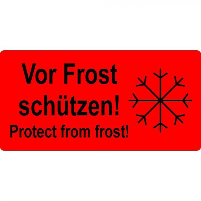 Paketaufkleber "Vor Frost schützen!", Papier auf Rolle, 100 x 50 mm, rot, 1.000 St./ Rolle