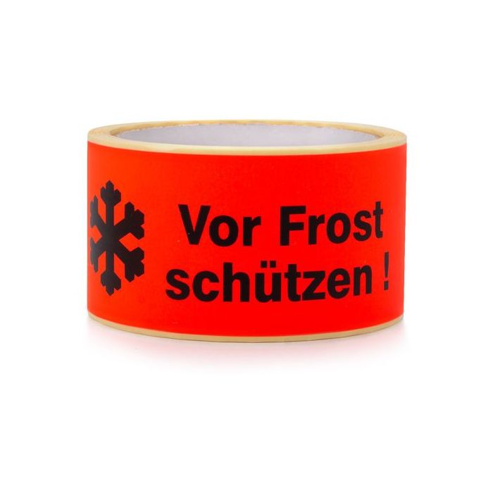 Paketaufkleber "Vor Frost schützen!", auf Rolle, 135 x 50 mm, rot