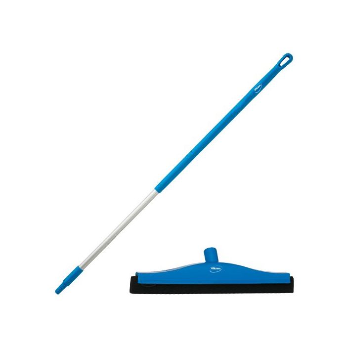 Vikan Set, Wasserabzieher 400 mm blau, Ergonomischer Alustiel, Länge 1310 m, blau