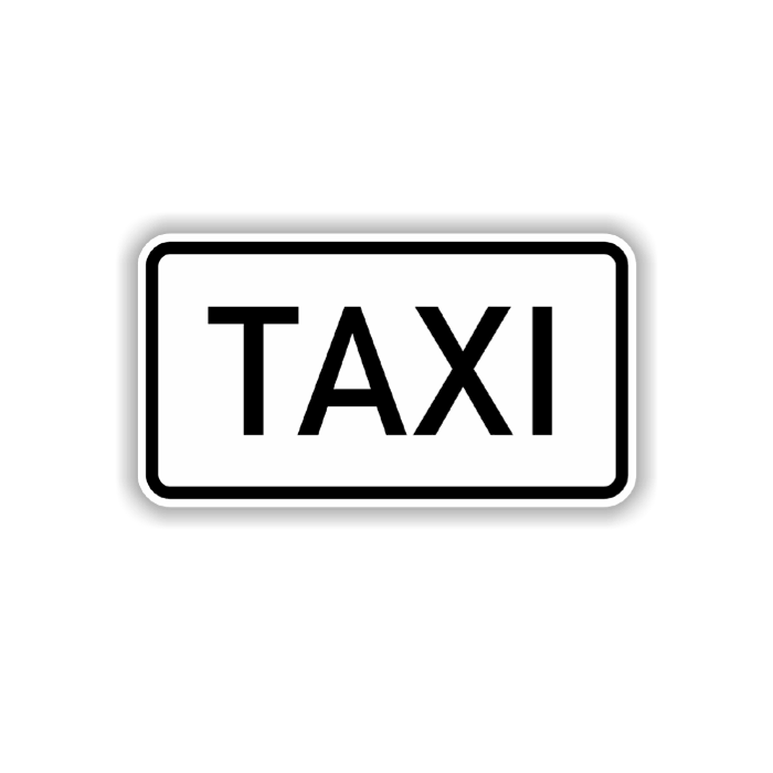 Zusatzzeichen StVO, Taxi VZ 1050-30, Alu 2 mm
