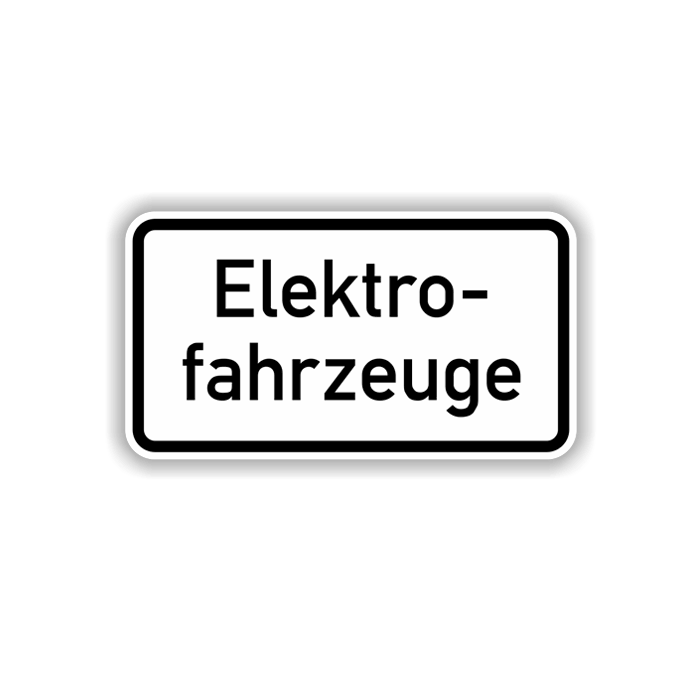 Zusatzzeichen StVO, Elektrofahrzeuge VZ 1050-33, Alu 2 mm,