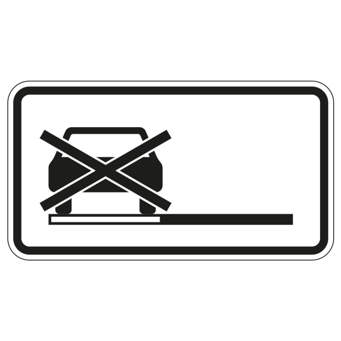 Haltverbot auch auf dem Seitenstreifen - links, VZ Nr. 1060-34, Alu 2 mm, verschiedene Ausführungen