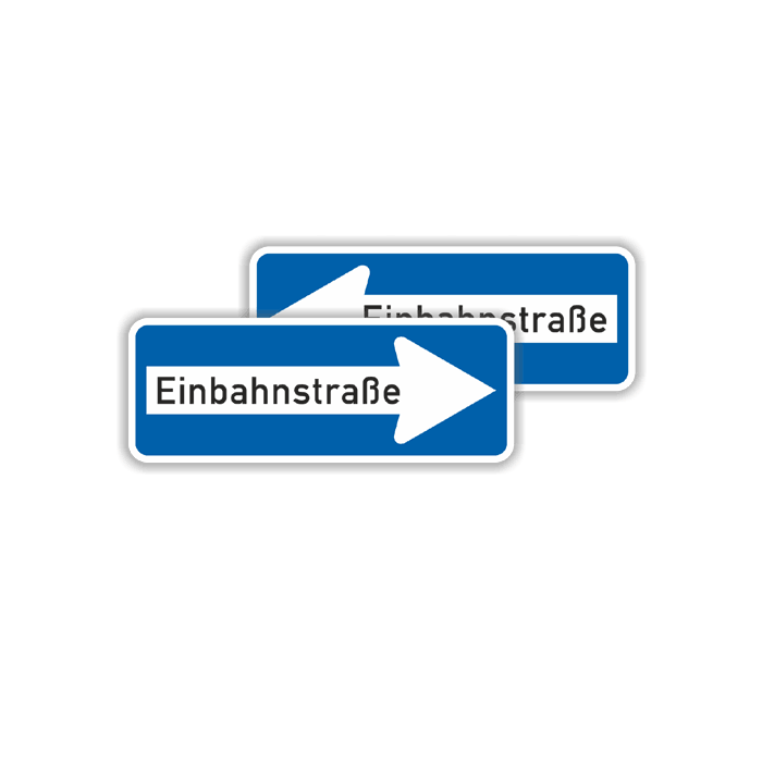 Verkehrszeichen StVO, Einbahnstraße, VZ 220, Alu 2 mm Flachform