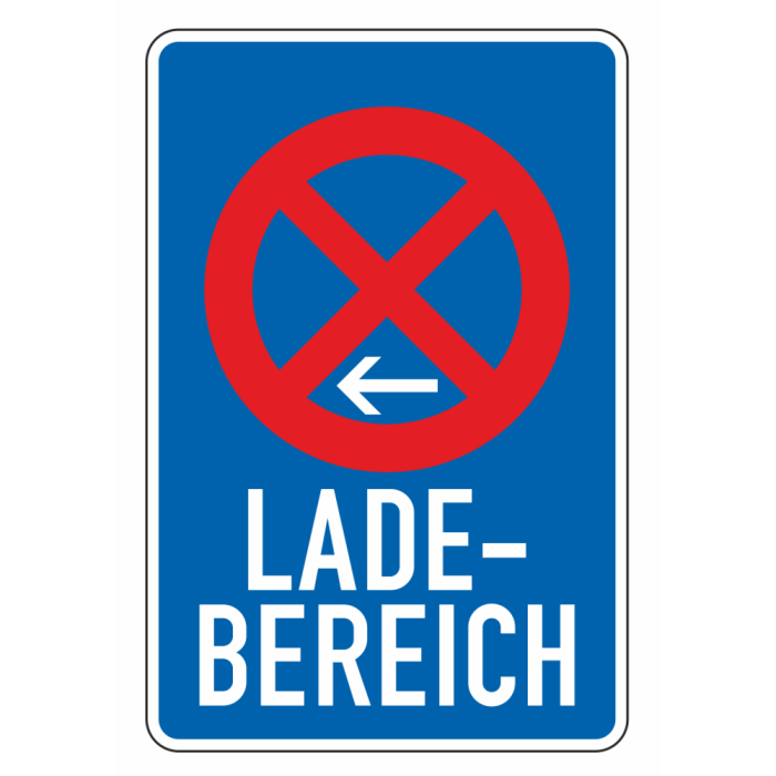 Ladebereich Ende (Aufstellung links), VZ 230-11, Vorschriftszeichen, verschiedene Ausführungen