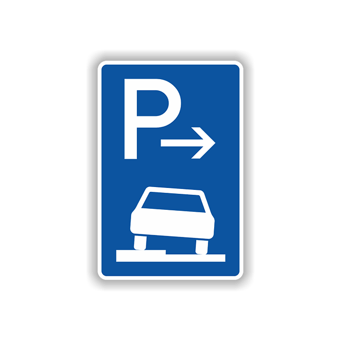 Verkehrszeichen StVO, Parken auf Gehwegen VZ 315-51, Alu 2 mm flach