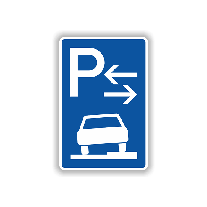 Verkehrszeichen StVO, Parken auf Gehwegen VZ 315-58, Alu 2 mm flach