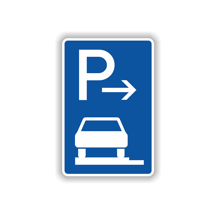 Verkehrszeichen StVO, Parken auf Gehwegen VZ 315-61, Alu 2 mm flach
