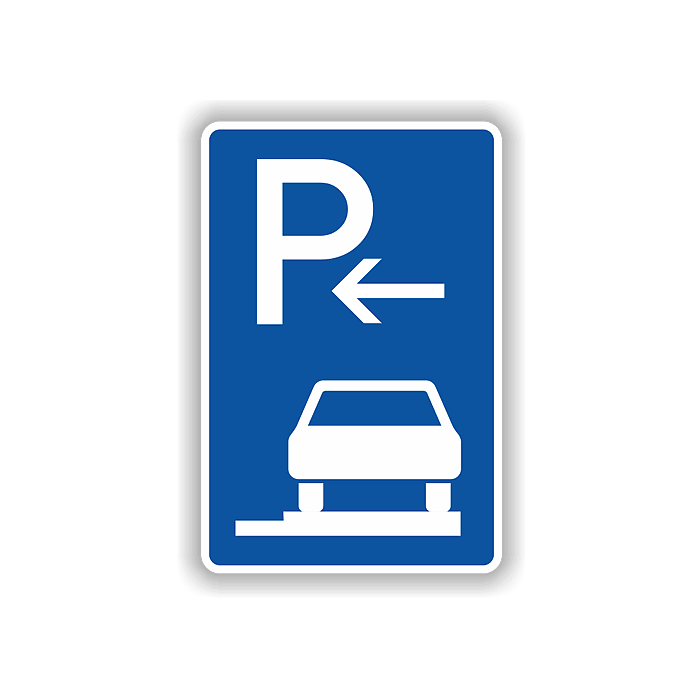 Verkehrszeichen StVO, Parken auf Gehwegen VZ 315-66, Alu 2 mm flach