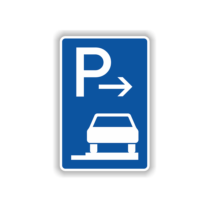 Verkehrszeichen StVO, Parken auf Gehwegen VZ 315-67, Alu 2 mm flach