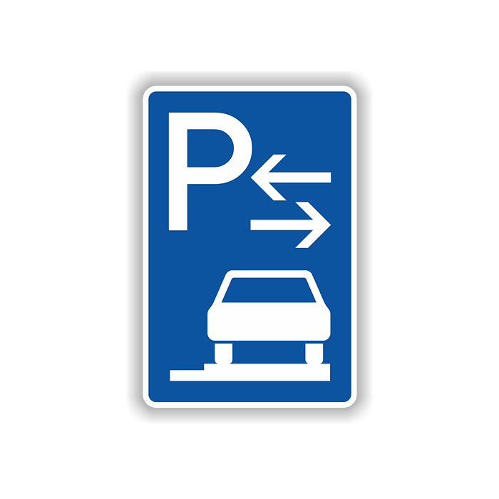 Verkehrszeichen StVO, Parken auf Gehwegen VZ 315-68, Alu 2 mm flach