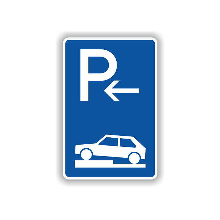 Verkehrszeichen StVO, Parken auf Gehwegen VZ 315-72, Alu 2 mm flach