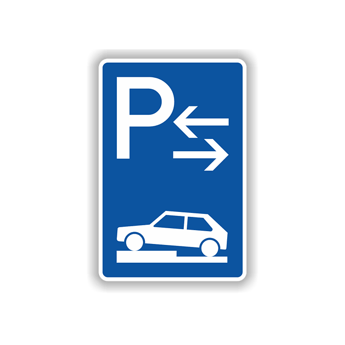 Verkehrszeichen StVO, Parken auf Gehwegen VZ 315-73, Alu 2 mm flach