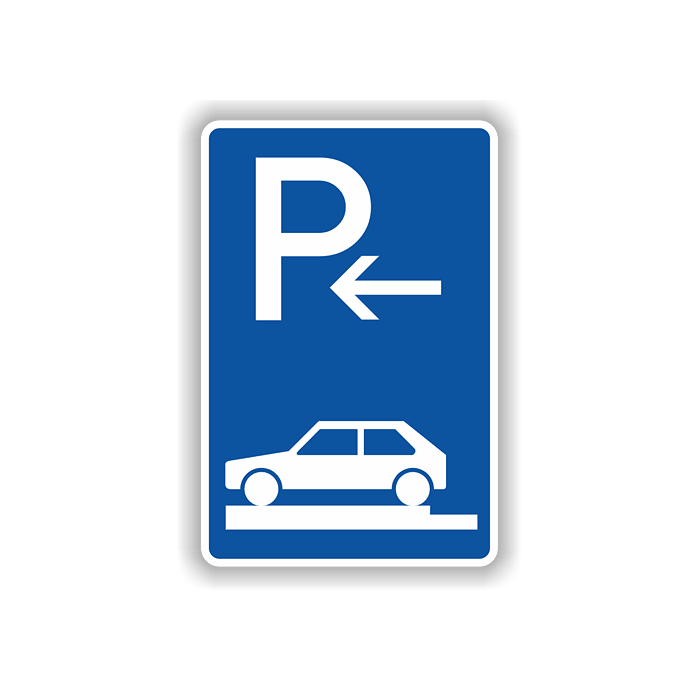 Verkehrszeichen StVO, Parken auf Gehwegen VZ 315-82, Alu 2 mm flach