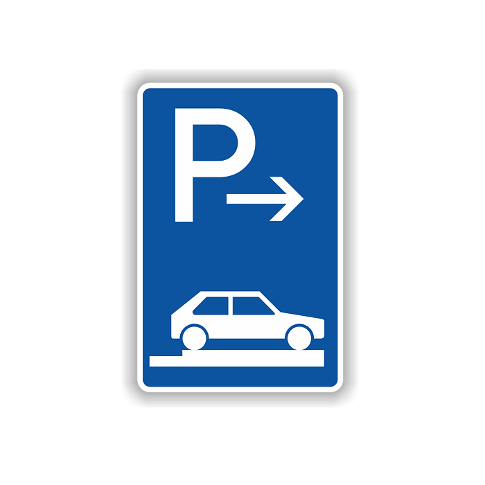 Verkehrszeichen StVO, Parken auf Gehwegen VZ 315-87, Alu 2 mm flach