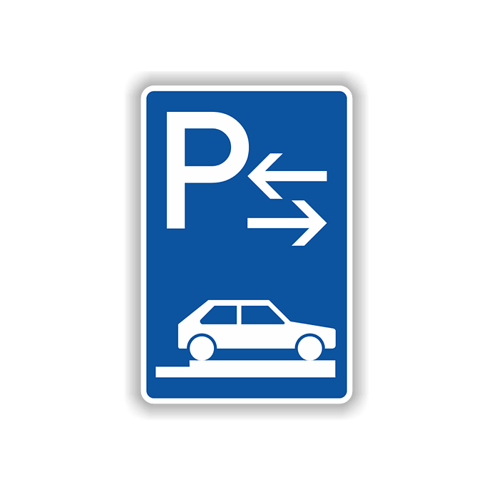Verkehrszeichen StVO, Parken auf Gehwegen VZ 315-88, Alu 2 mm flach