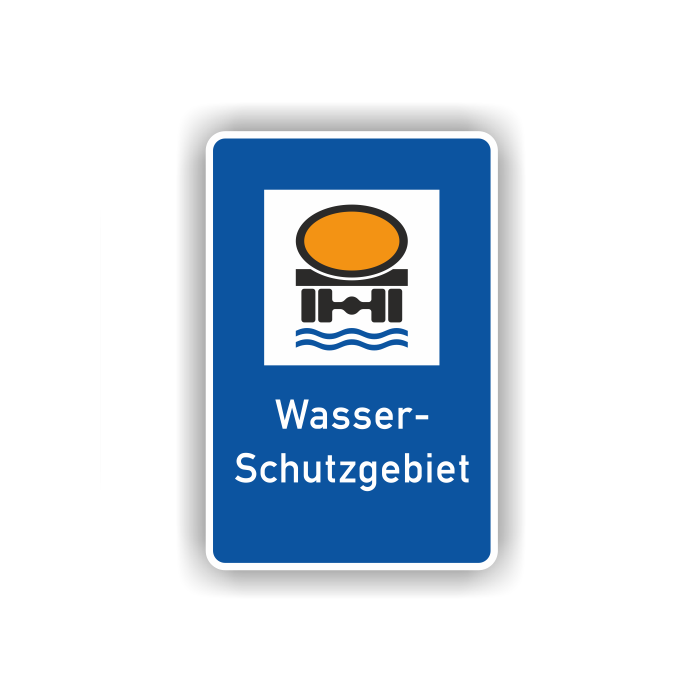 Verkehrszeichen StVO, Wasserschutzgebiet VZ 354, Alu 2 mm Flachform