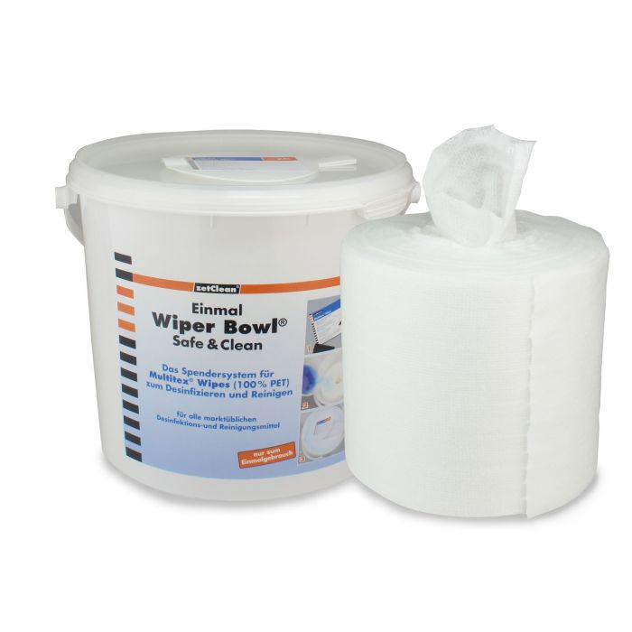 Einmal-Tuchspender Multitex Wipes im Spendereimer, Desinfektionstücher glatt, 30x32 cm