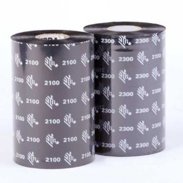 Zebra 2100 Wachs-Farbband, schwarz, Länge 450 m, Kern-Ø 25,4 mm, verschiedene Breiten