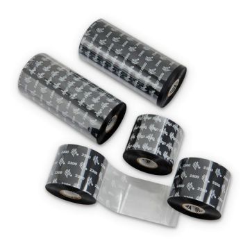 Zebra 2300 Wachs-Farbband, für ZD411t & ZD611t, 56,9 mm x 74 m, Kern-Ø 12,7 mm, Box mit 12 Stück