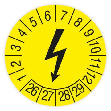 Prüfplakette, Elektrogerät, 2026, verschiedene Ausführungen