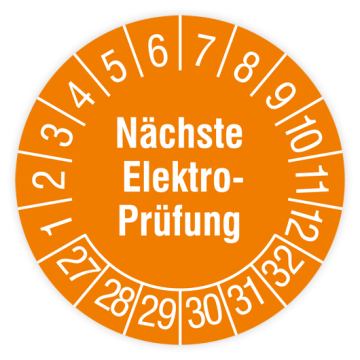 Prüfplakette, Nächste Elektro-Prüfung, 2027, verschiedene Ausführungen