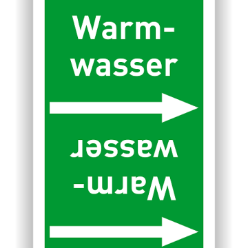 Rohrleitungsband Warmwasser nach DIN 2403, in verschiedenen Ausführungen