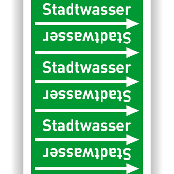 Rohrleitungsband Stadtwasser nach DIN 2403, in verschiedenen Ausführungen