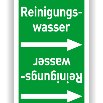 Rohrleitungsband Reinigungswasser nach DIN 2403, in verschiedenen Ausführungen