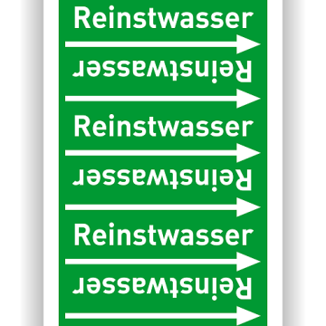 Rohrleitungsband Reinstwasser nach DIN 2403, in verschiedenen Ausführungen