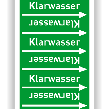 Rohrleitungsband Klarwasser nach DIN 2403, in verschiedenen Ausführungen