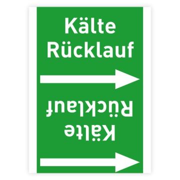 Rohrleitungsband Kälte Rücklauf nach DIN 2403, in verschiedenen Ausführungen