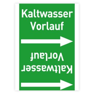 Rohrleitungsband Kaltwasser Vorlauf nach DIN 2403, in verschiedenen Ausführungen