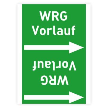 Rohrleitungsband WRG Vorlauf nach DIN 2403, in verschiedenen Ausführungen