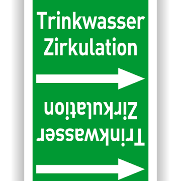 Rohrleitungsband Trinkwasser Zirkulation nach DIN 2403, in verschiedenen Ausführungen