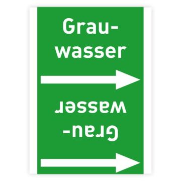 Rohrleitungsband Grauwasser nach DIN 2403, in verschiedenen Ausführungen