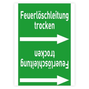 Rohrleitungsband Feuerlöschleitung trocken nach DIN 2403, in verschiedenen Ausführungen