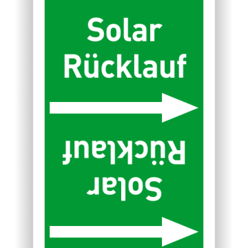 Rohrleitungsband Solar Rücklauf nach DIN 2403, in verschiedenen Ausführungen