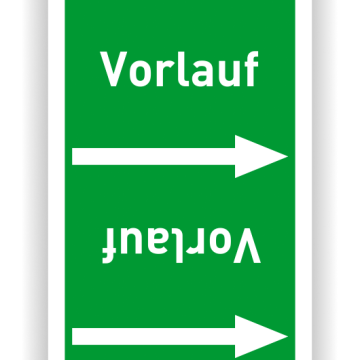 Rohrleitungsband Vorlauf nach DIN 2403, in verschiedenen Ausführungen