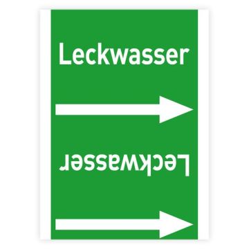 Rohrleitungsband Leckwasser nach DIN 2403, in verschiedenen Ausführungen