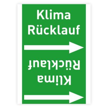 Rohrleitungsband Klima Rücklauf nach DIN 2403 in verschiedenen Ausführungen