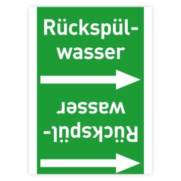 Rohrleitungsband Rückspülwasser nach DIN 2403 in verschiedenen Ausführungen