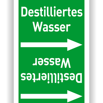 Rohrleitungsband Dest. Wasser nach DIN 2403 > 50 mm Ø oder < 50 mm Ø