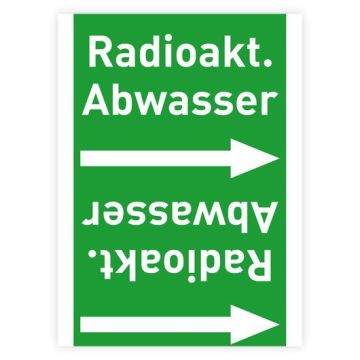 Rohrleitungsband Radioakt. Abwasser nach DIN 2403 in verschiedenen Ausführungen